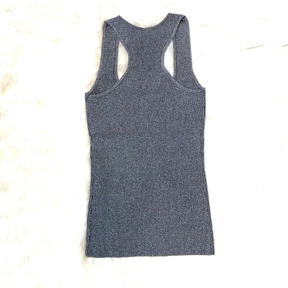 NWT Lurex Racerback Cami in Silver